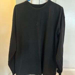 Black Nike Center Swoosh Long Sleeve Shirt